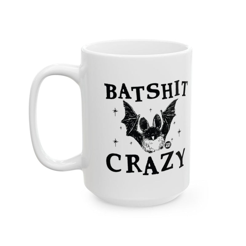 Load image into Gallery viewer, Funny Batshit Crazy Bat Design White Mug Product
