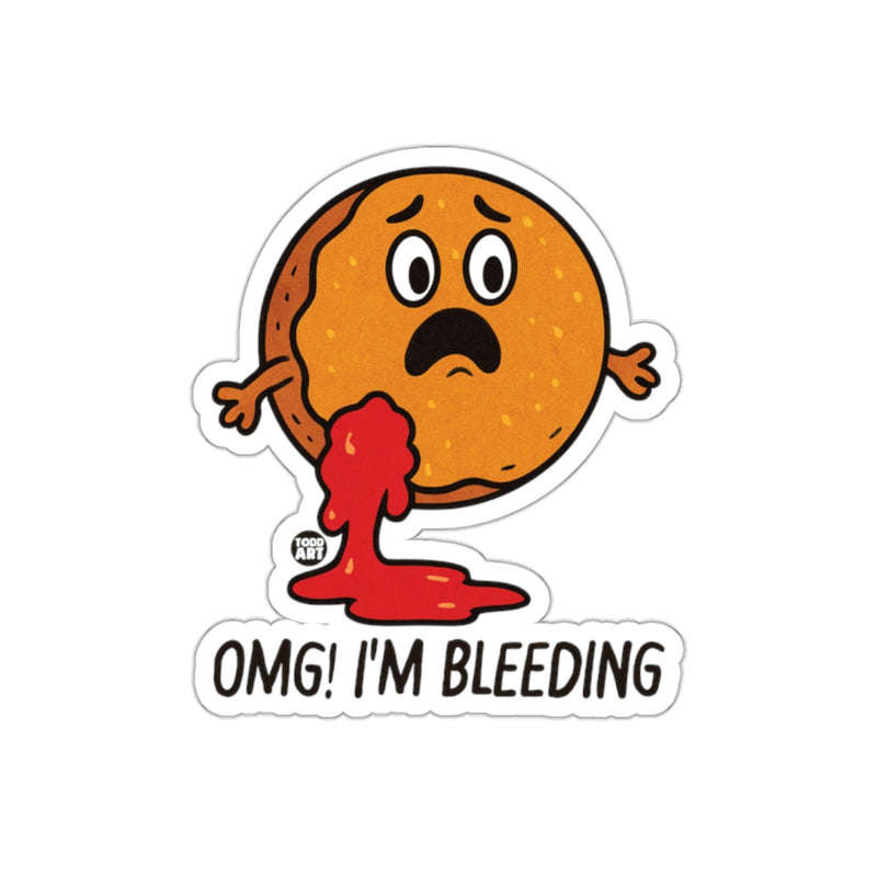 Load image into Gallery viewer, OMG I'm Bleeding Funny Cartoon Sticker
