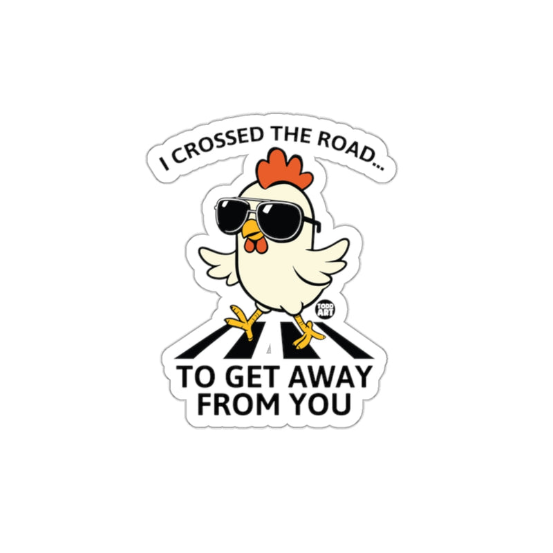 Load image into Gallery viewer, Funny Chicken Crossing Road Joke Sticker
