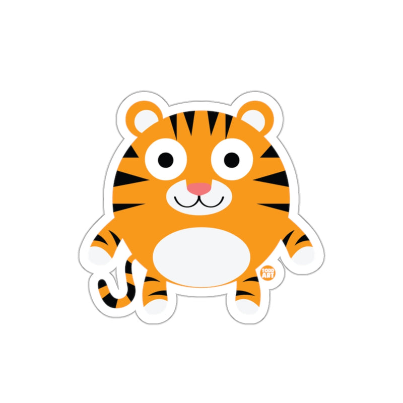 Load image into Gallery viewer, Cute Cartoon Tiger with Happy Face Sticker Product
