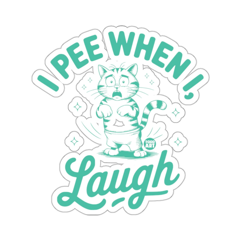 Load image into Gallery viewer, I PEE WHEN I Laugh Funny Surprised Cat 
