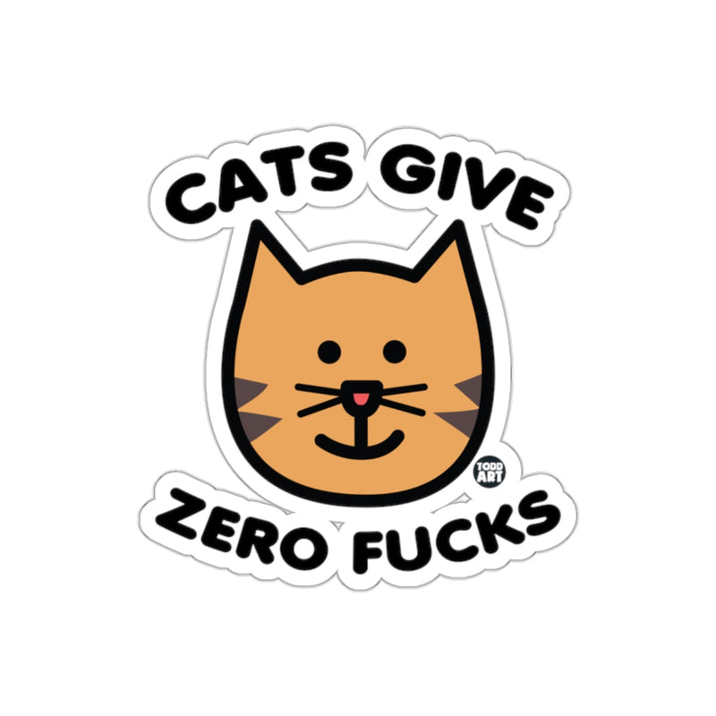 Load image into Gallery viewer, Cats Give Zero Fucks Funny Cat Expression Novelty sticker
