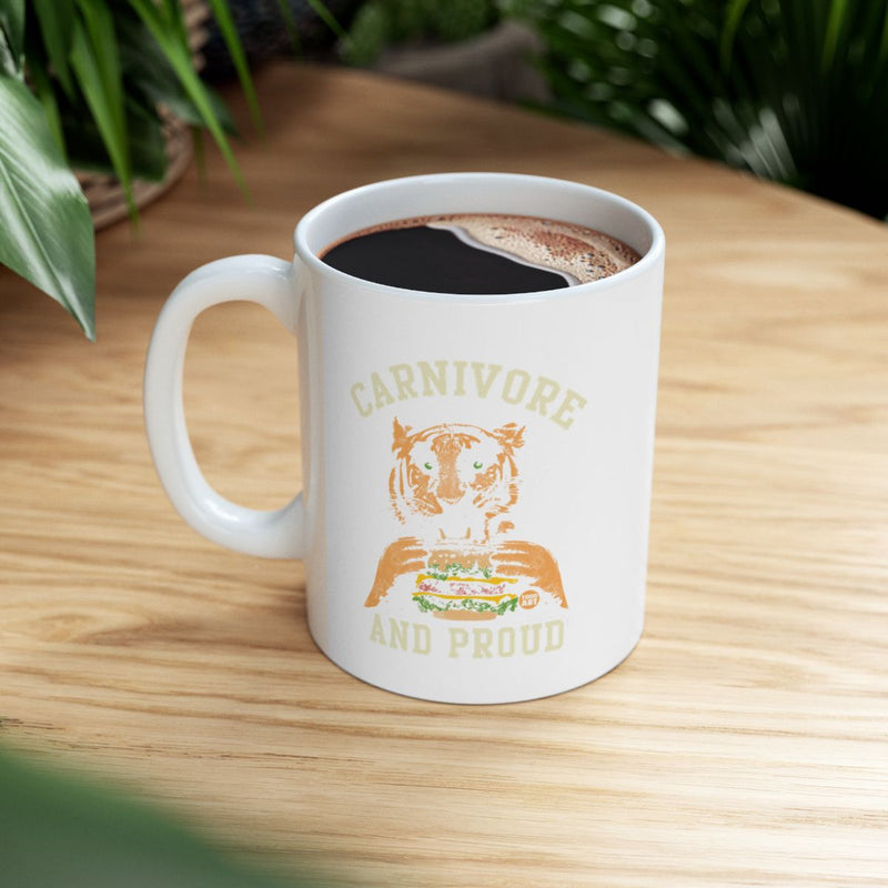 Load image into Gallery viewer, Carnivore And Proud Tiger Mug Fun Animal Lover Gift
