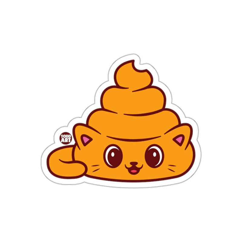 Load image into Gallery viewer, Cute Poop Cat Smiling Funny Face Emoji Style sticker
