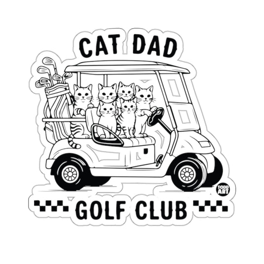 Cat Dad Golf Club Kittens Golf Cart Feline Golfing 