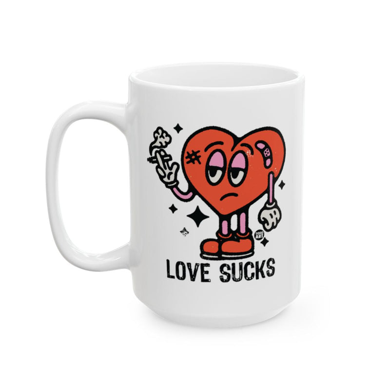 Load image into Gallery viewer, Love Sucks Illustration Mug Coffee Cup Love Sucks cup
