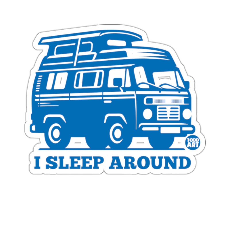 Load image into Gallery viewer, Todd Art I Sleep Around Camper Van Graphic sticker
