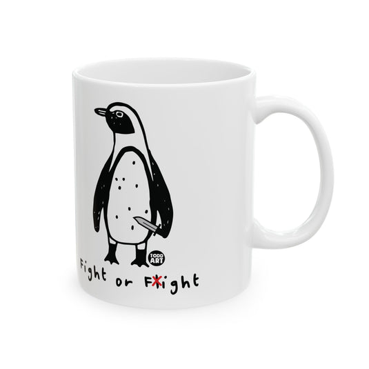 Fight Fight Penguin Mug, Baker Mug Adult Humor