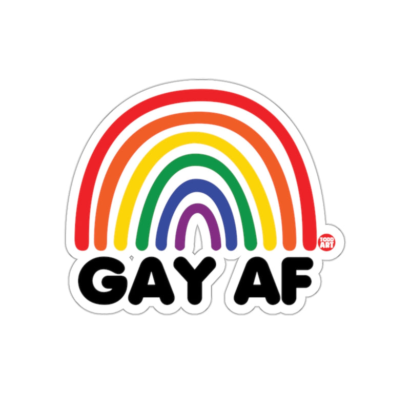 Load image into Gallery viewer, GAY AF Rainbow Design Sticker Pride LGBTQ Representation
