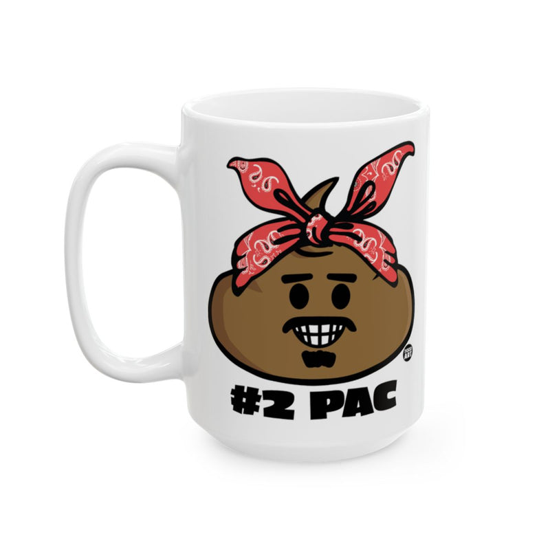 Load image into Gallery viewer, Funny #2 Pac Emoji Mug With Red Bandana Design

