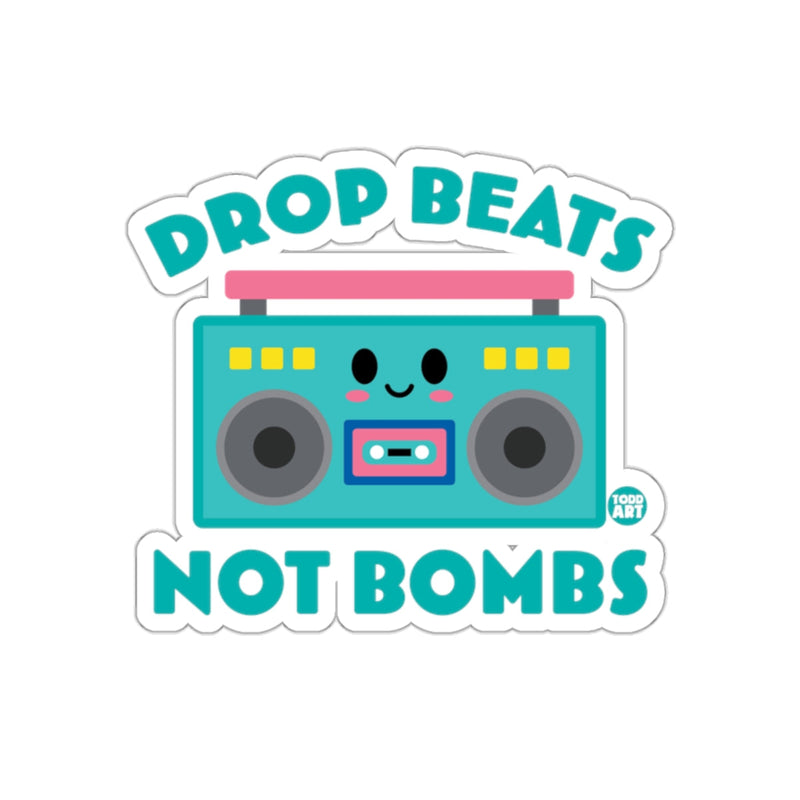Load image into Gallery viewer, Drop Beats Not Bombs Boombox Sticker
