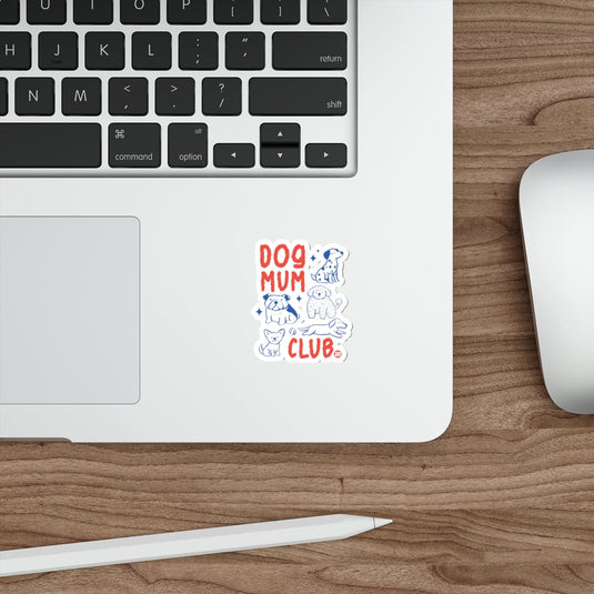 Dog Mum Club Doodle Dogs Red Blue Puppy Lover 