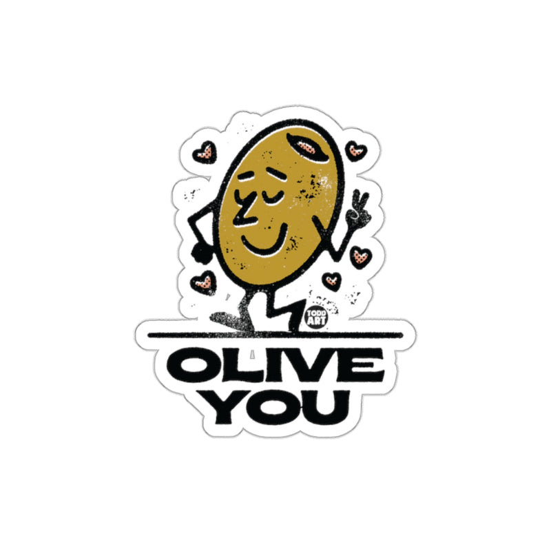 Load image into Gallery viewer, Cute Olive You with Hearts Sticker Fun Gift Idea
