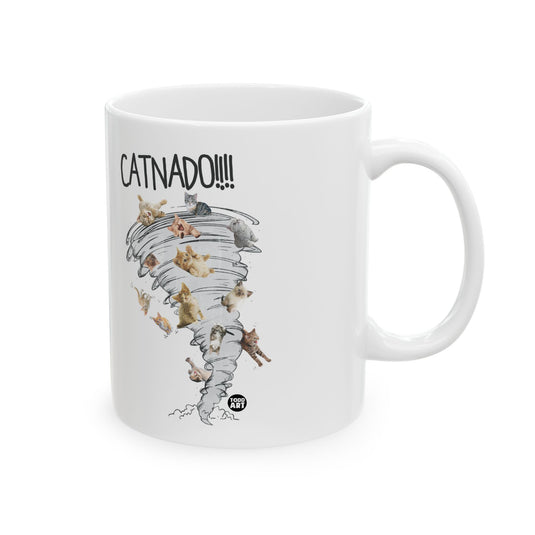 Catnado Coffee Mug, Funny Cat Tornado Mug, Cat Lover Coffee Mug Gift