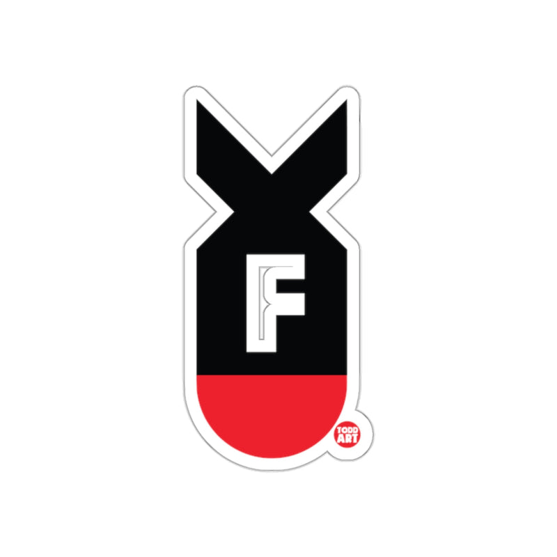 Load image into Gallery viewer, F Logo Black and Red Creative Design Sticker
