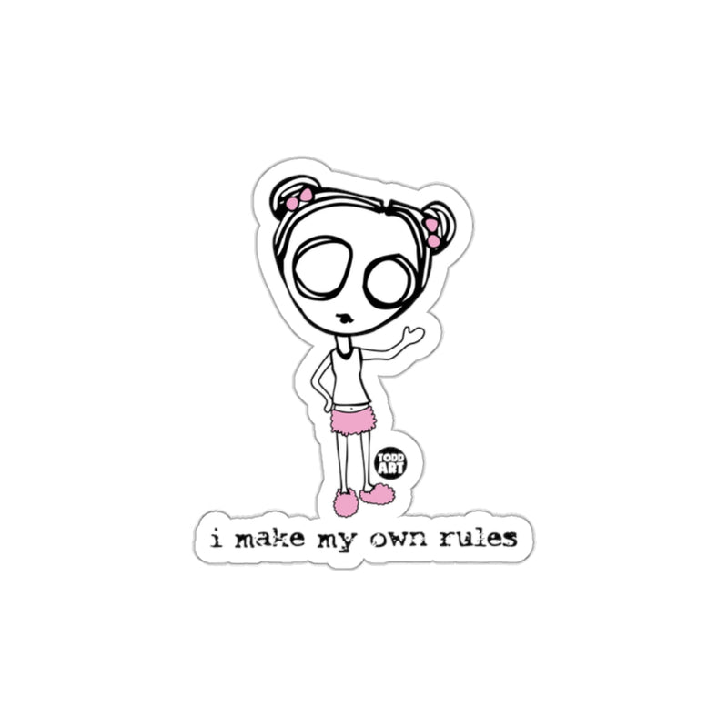 Load image into Gallery viewer, I Make My Own Rules Character Sticker Product
