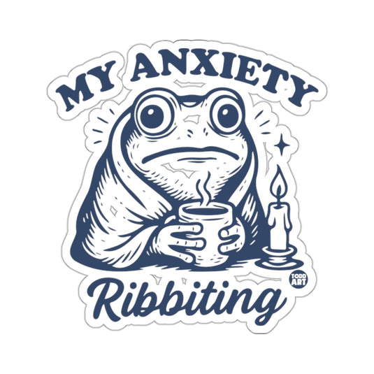 My Anxiety Ribbiting Frog Mug Candle Funny 