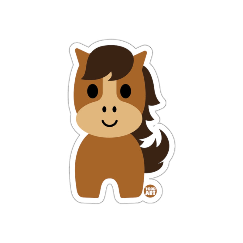 Load image into Gallery viewer, Cute Cartoon Brown Horse Sticker for Kids or Adults
