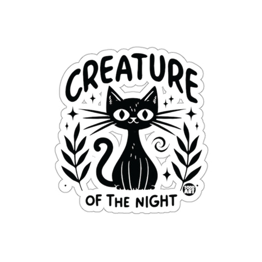 Creature of The Night Black Cat Drawing Todd Art sticker