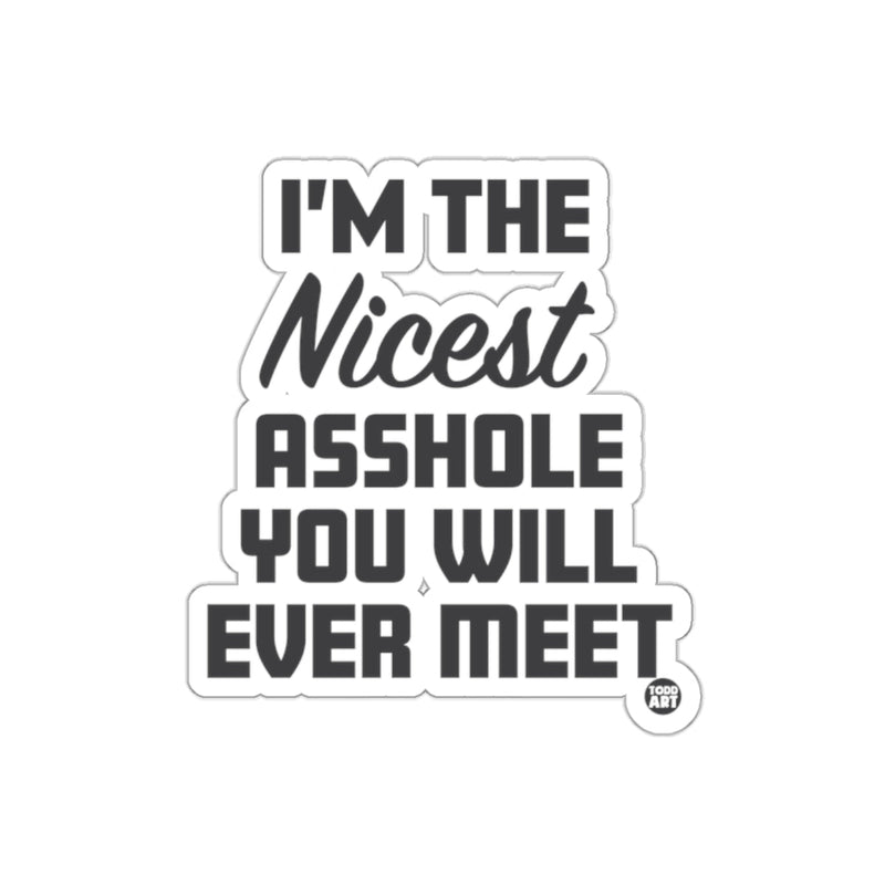 Load image into Gallery viewer, I'm The Nicest Asshole You Will Ever Meet sticker
