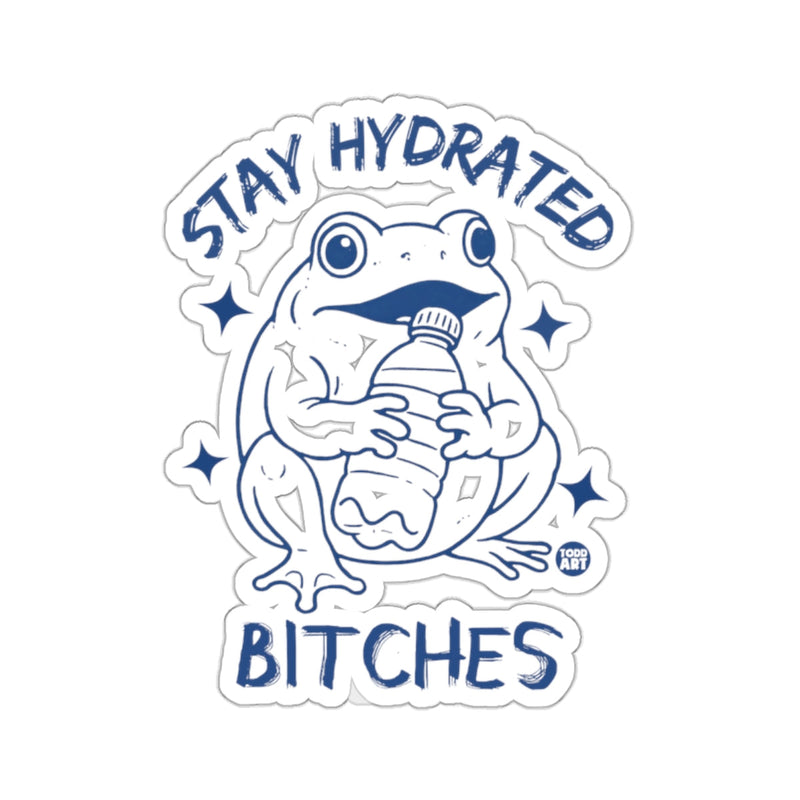 Load image into Gallery viewer, Stay Hydrated Bitches Frog Water Bottle Sticker 
