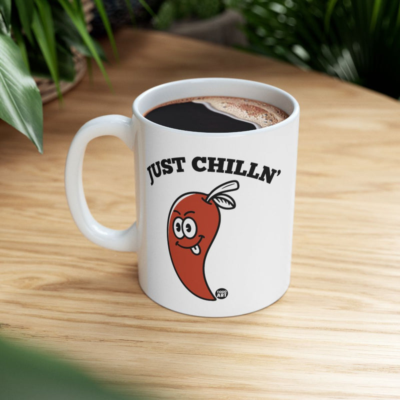 Load image into Gallery viewer, Just Chillin' Funny Chili Pepper Mug for Fun Drinkware
