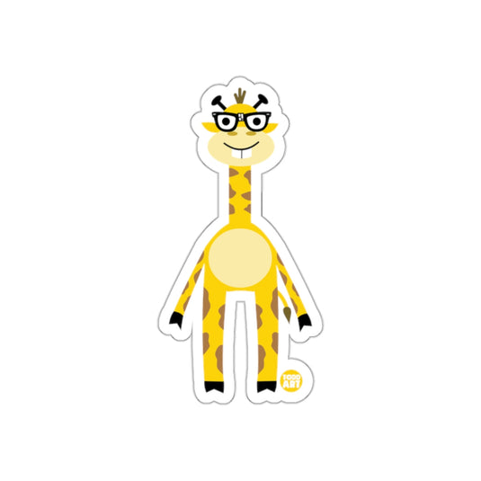 Cute Cartoon Giraffe with Glasses Sticker Product