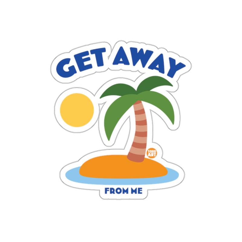 Load image into Gallery viewer, Get Away From Me Island With Palm Tree Sticker
