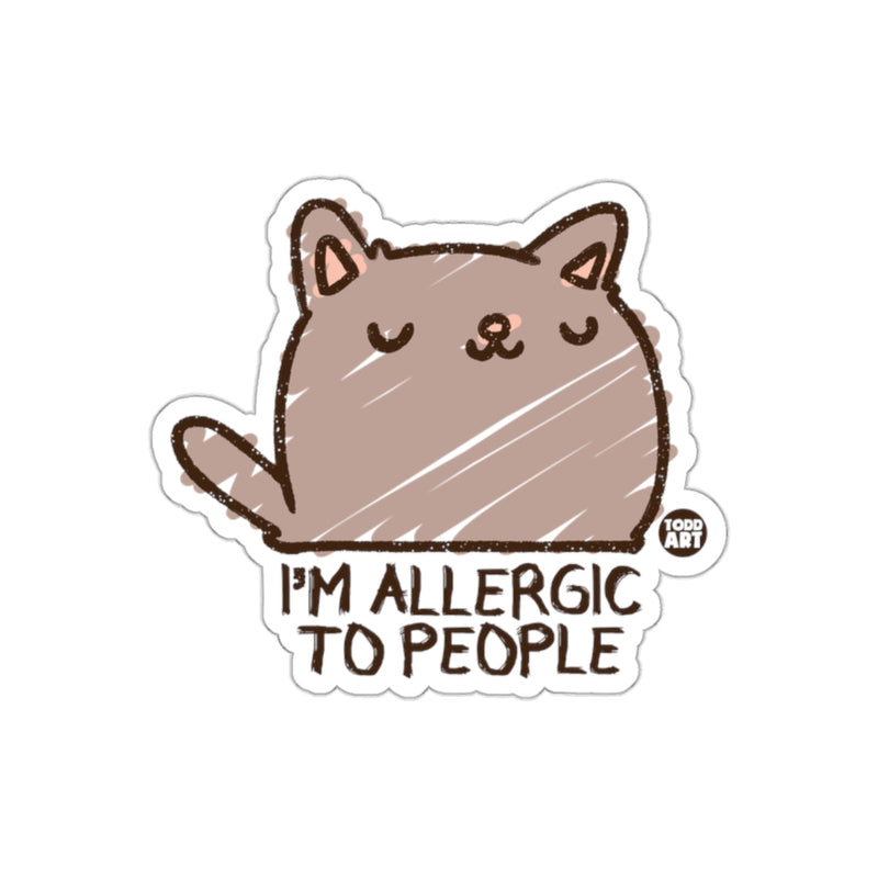 Load image into Gallery viewer, I'm Allergic To People Funny Cat Illustration sticker
