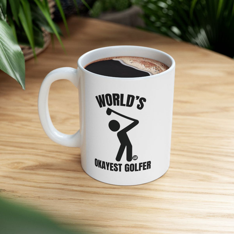 Load image into Gallery viewer, World's Okayest Golfer Funny Gift Mug
