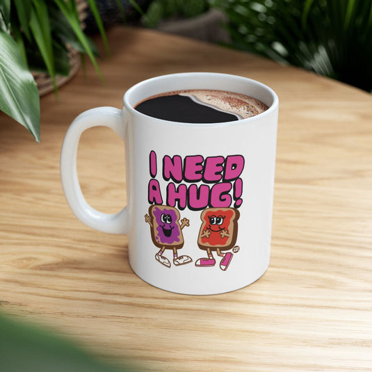 I Need A Hug Adorable Cartoon Coffee Mug Product