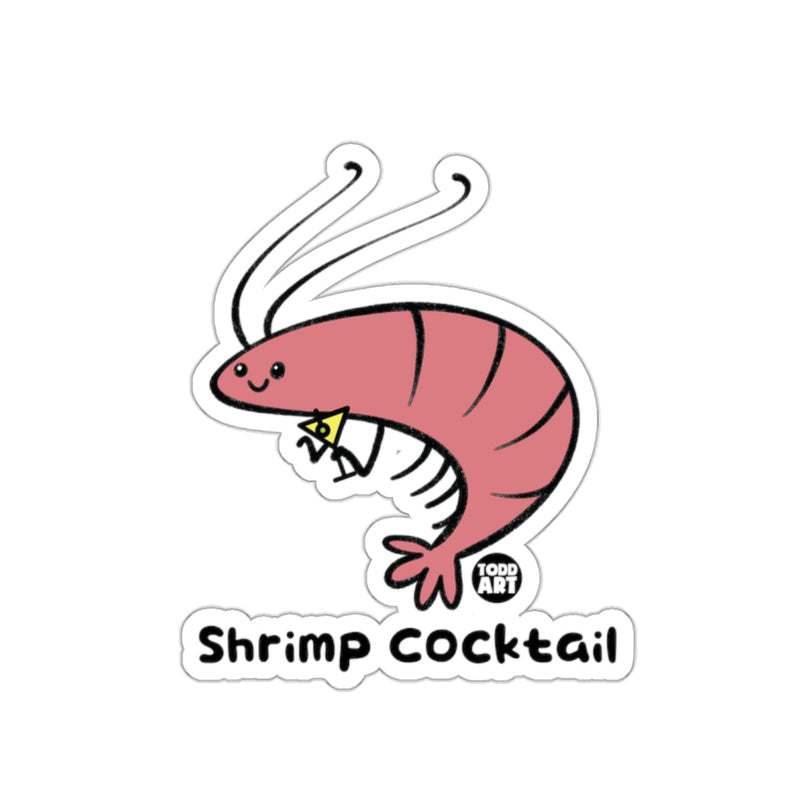 Load image into Gallery viewer, Shrimp Cocktail Sticker with Cute Cartoon Design
