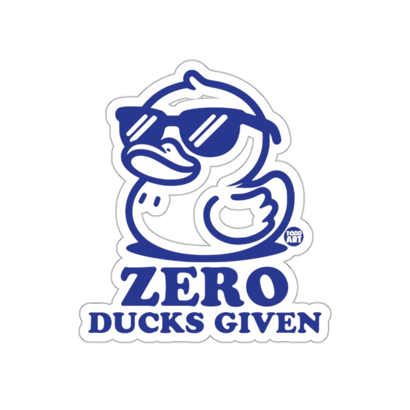 Load image into Gallery viewer, Zero Ducks Given Funny Duck With Sunglasses Sticker
