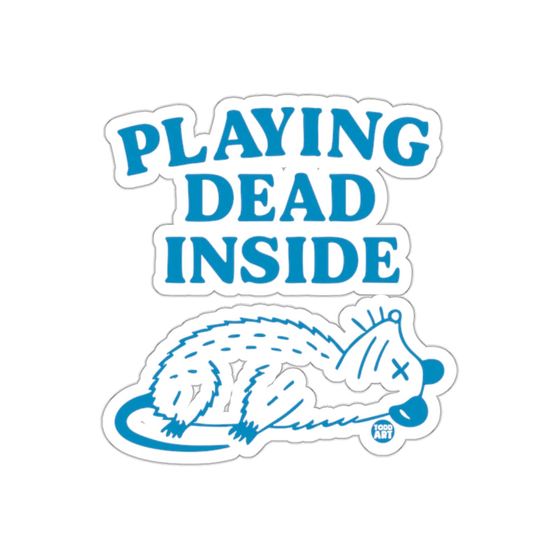 Load image into Gallery viewer, Playing Dead Inside Possum Art Funny Animal sticker
