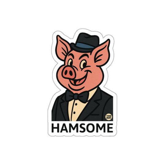 Hamsome Pig In Suit and Hat Original Cartoon sticker