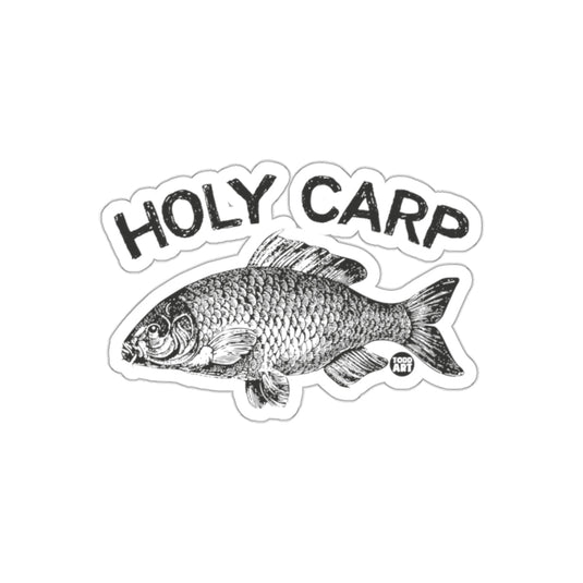 Holy Carp Fish Illustration Humorous Sticker Decal