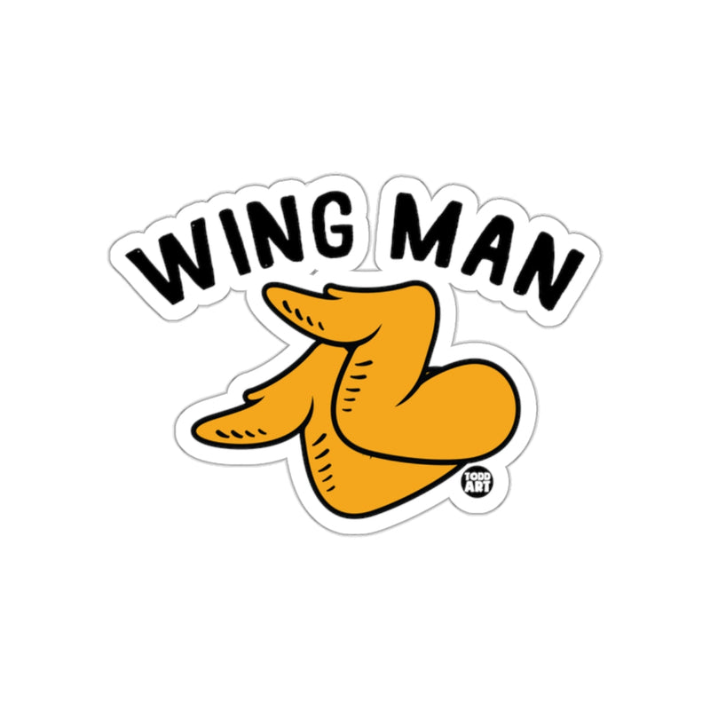 Load image into Gallery viewer, Wing Man Graphic Orange Chicken Wings Sticker
