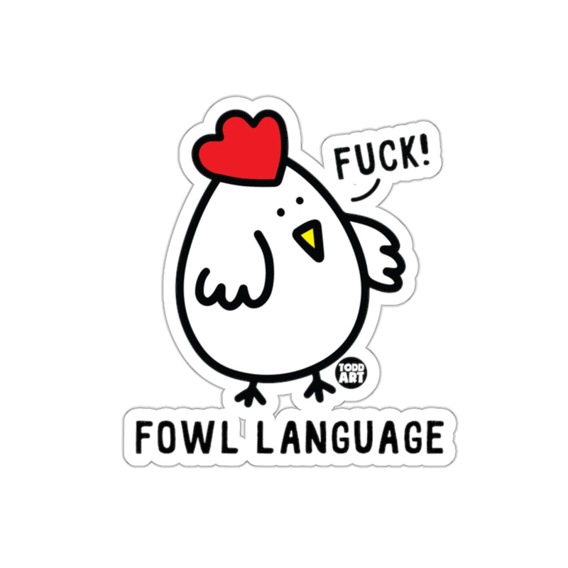 Load image into Gallery viewer, Humorous Chicken Sticker with Fowl Language Design
