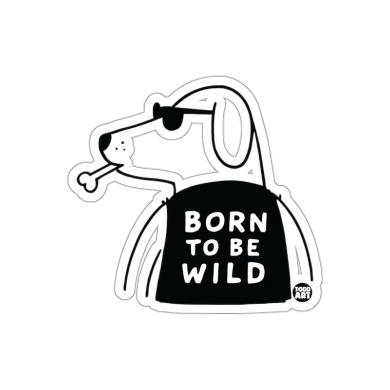 Load image into Gallery viewer, Dog with Sunglasses Born to Be Wild Sticker
