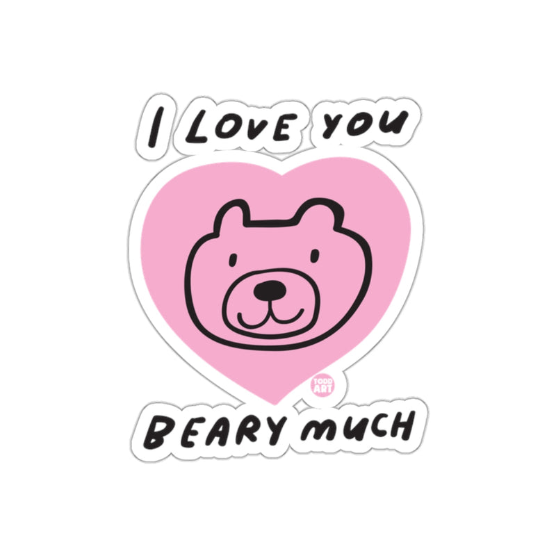 Load image into Gallery viewer, I Love You Beary Much Heart Bear Sticker
