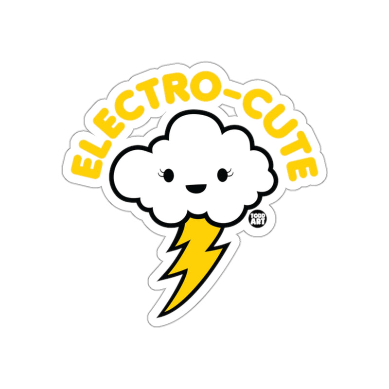 Load image into Gallery viewer, Electro-Cute Cloud With Lightning Bolt Sticker
