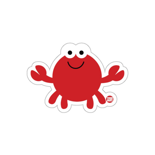 Adorable Red Cartoon Crab Sticker for Kids and Adults