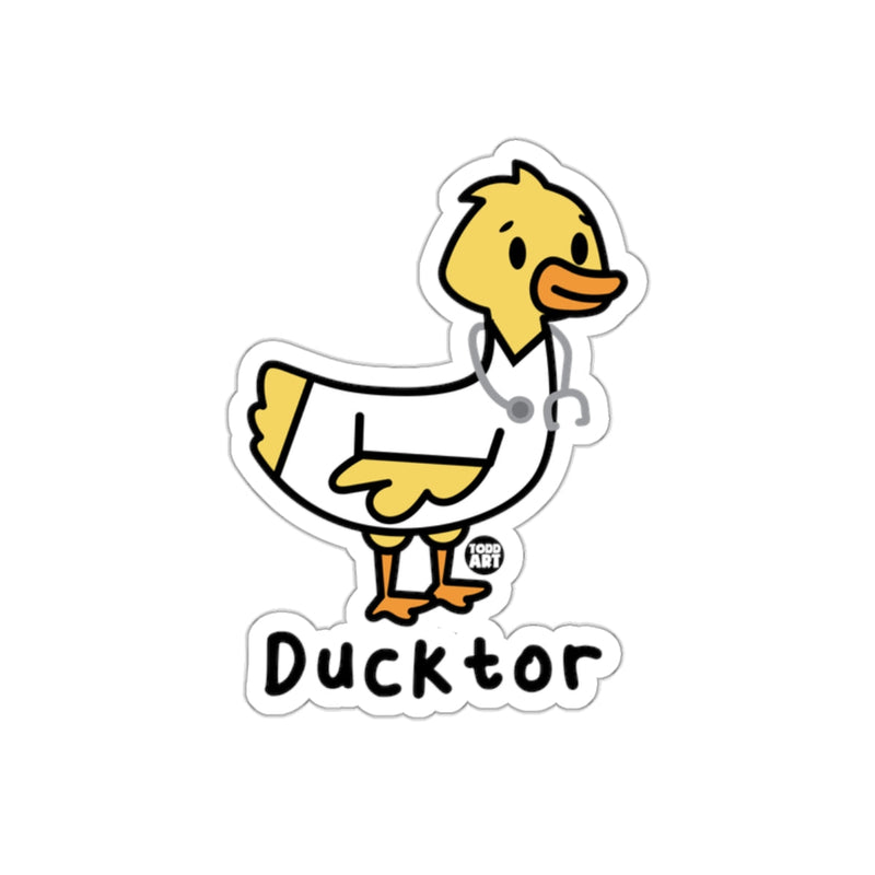 Load image into Gallery viewer, Cute Cartoon Ducktor Sticker Fun Design

