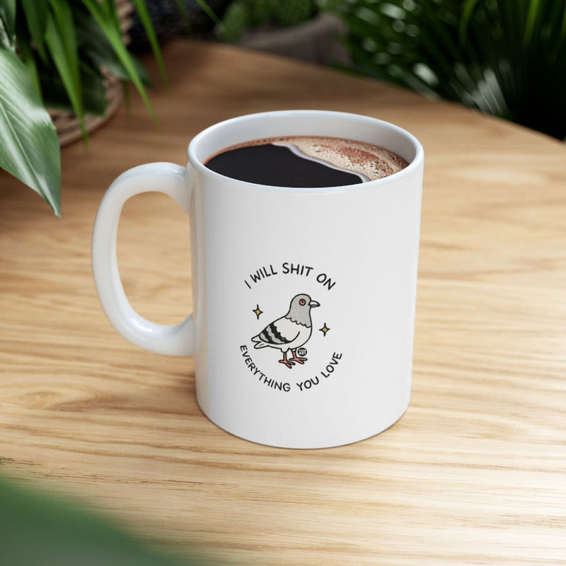 Load image into Gallery viewer, Humorous Coffee Mug with Sarcastic Pigeon Design
