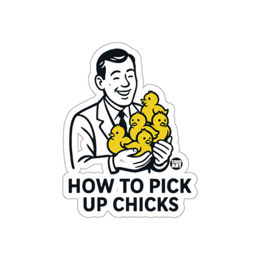 How to Pick Up Chicks Funny Sticker Product