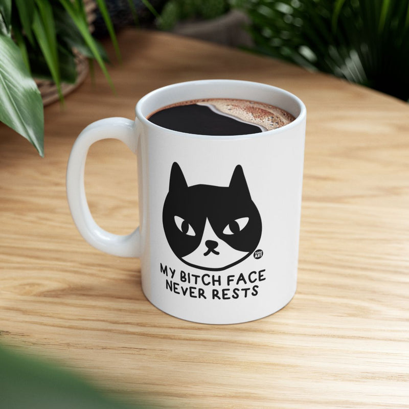 Load image into Gallery viewer, My Bitch Face Never Rests Funny Cat Coffee Mug
