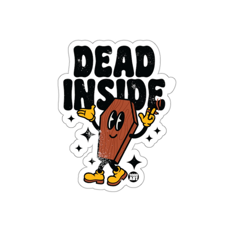Load image into Gallery viewer, Dead Inside Coffin Character Illustration Design sticker
