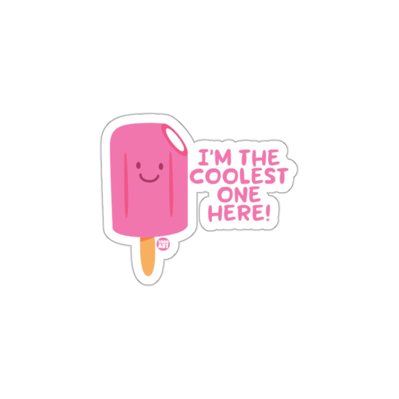 Load image into Gallery viewer, Pink Popsicle I'm The Coolest One Here! Sticker

