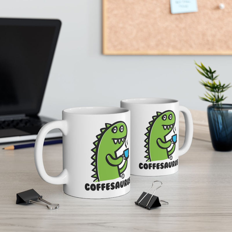Load image into Gallery viewer, Coffeesaurus Dinosaur Mug Funny Coffee Lover Gift
