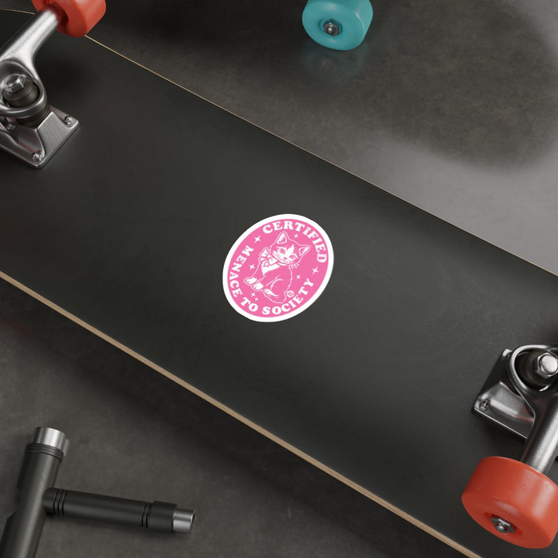 Load image into Gallery viewer, Certified Menace to Society Skateboard Sticker
